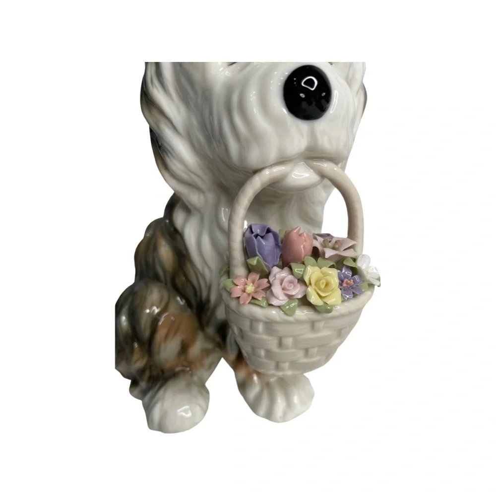 Cosmo Gifts The Suberto Collection Saint Bernard /floral basket/ music box